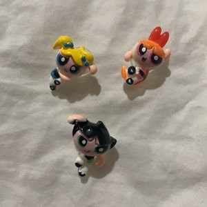 Powerpuff Girls Inspired Set of 3 Croc Charms